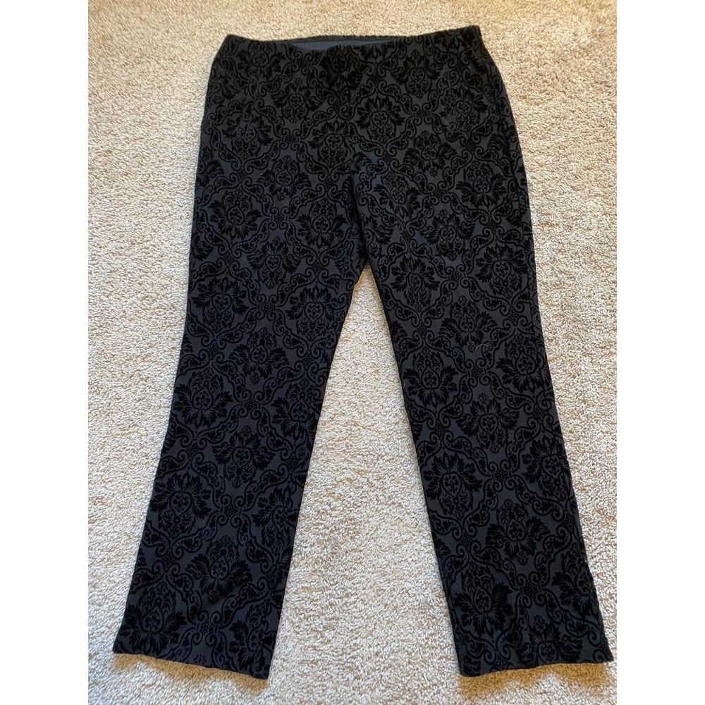 Chico's Pants 2.5 14 Regular Paisley Pull-on Elastic Waist Stretch sku13